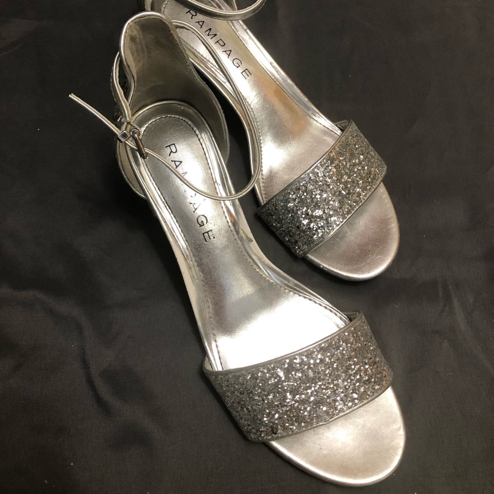 Rampage Silver Glitter Heel